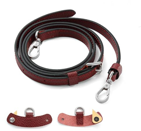 Senral Schulterriemen aus Leder für Minitaschen,Taschengurte,Marineblau,Marshmallow,Burgund,Cognac,Rot,Schwarz Gurt Mit Umrüstsatz,Long Champ Schulterriemen