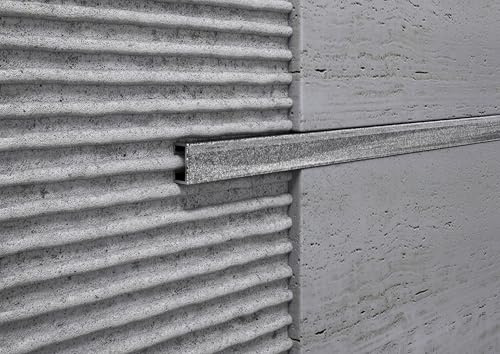 MINUTA PROFILI Listello Alluminio Decorativo Glitterato Argento Listelli Alluminio Per Rivestimenti Ceramica Mosaico E Pietre Naturali Listelli In Alluminio Facile Installazione Barra 2 M (10X8 MM)