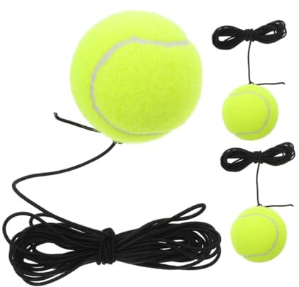 KICHOUSE Tennis Trainer Rebound Ball 3 Stück Mit Elastischem Seil Für Anfänger Indoor Und Outdoor Training Langlebiges Material Tragbares Tennistrainingsgerät