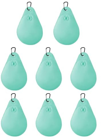 Lot de 8 poches suspendues pour bâche de piscine, poches à eau épaisses, en forme de goutte d'eau, fixation murale, protection hivernale, poids conçu pour couverture de piscine, anti-fuite, résistant