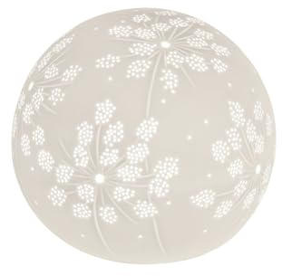 formano Bollweg Lampe Kugel Allium weiss aus Porzellan mit Durchbruch Kugellampe 16cm