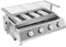 Barbecue a gas a 4 fuochi, in acciaio inox, 0-7 cm, regolabile, a gas, con vassoio, per campeggio, riunioni e attività all'aperto, 57 × 39 × 17,5 cm