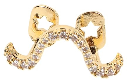VALICLUD Goldene Grills Für Funkelnde Zahnschmuck Accessoires Für Halloween Kostüme Und Partys Einfache Design Einzelzahn Kappe