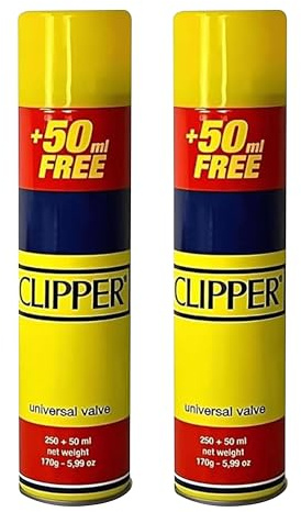 Luxtrous Genuine Clipper Gas - Universal Refill Fluid for Lighters, BBQ, and Cooking - 300ml Capacity - Reliable & Safe Fuel Solution (Pack of 2)