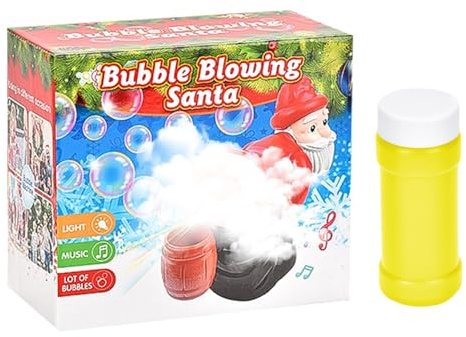 Machine automatique à bulles de père Noël,Machine à bulles de savon,Père Noël soufflant des bulles,Jouet électrique drôle pour enfants,Cadeau pour garçons et filles