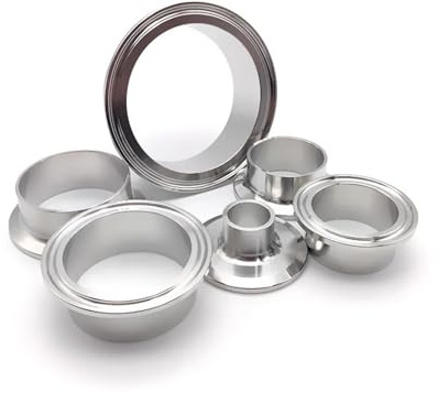 NWPNLXEA 1pc 108mm Ferrule 119mm SS304 Stainless Steel Tri Clamp Joint Quick Flange Chuck End Welded Pipe Fitting