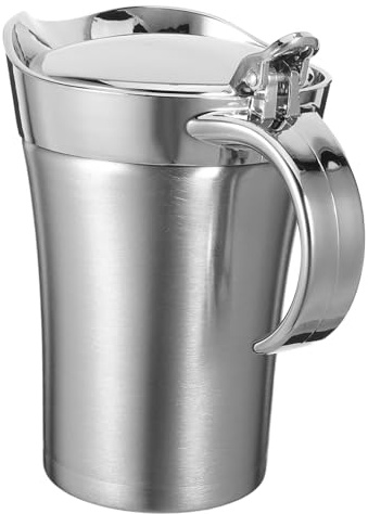 FUNOMOCYA Saucière Acier Inoxydable Double Paroi Pot à Sauce Thermique pour Jus Steak et Condiments Repas Famille et