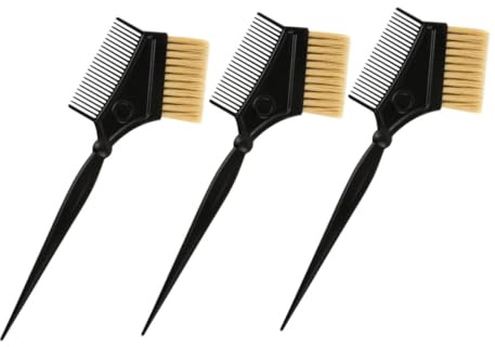 COLLBATH 3 pièces Pinceaux Teinture Cheveux Ergonomiques Brosses Coloration Souples pour Salon Coiffure et Usage Maison