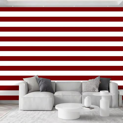 Papier Peint Mural Intissé 150 x 105 cm (L x H), Papier Peint Panoramique Photo - Fresque Tapisserie Traditionnel Minimaliste Nautique Rayures Pour Cuisine Salle de bain Chambre d'enfant Décoration