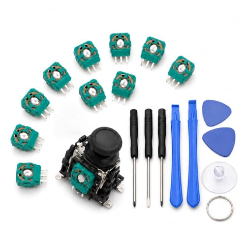 Module Potentiomètre Analogique de Remplacement pour Manette PS5 DualSense | Kit Réparation Joystick avec 10 Capteurs et Outils Inclus, Solution Compatible pour Restaurer Précision et Performance