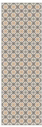 Doge Milano Küchenläufer, 100% Made in Italy, Schmutzabweisender Teppich mit Digitaldruck, Rutschfester und waschbarer Läufer, Geometrisches Muster - Darlene, 180x52 cm