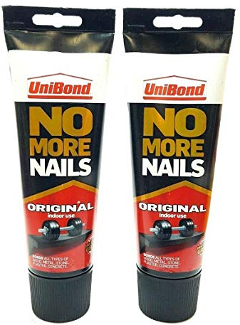2 PCS UNIBOND NO MORE NAILS 234G EACH ORIGINAL INDOOR WOOD METAL STONE PLASTER MOUNT