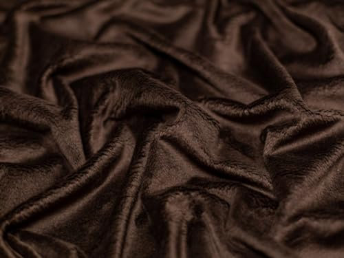 Minerva Crafts Velboa Fellvliesstoff, braun, Meterware.