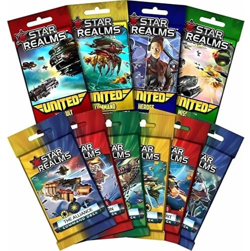 WISE WIZARD GAMES Star Realms Bundle: El juego completo de mazos Unidos y Comando