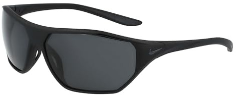 Nike Aero Drift DQ0811 010 Sunglasses Matte Black/Dark Grey Rectangle Shape 65mm