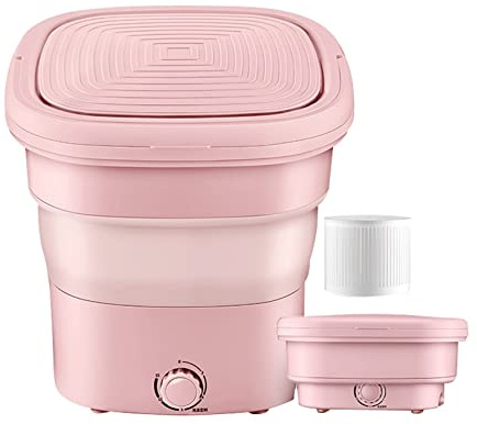 11L Portable Washing Machine, Bucket Semi-automatic Underwear Foldable Washer with Spin Dryer, for Socks Underwear,Blue Ray Sterilization Ultrasonic Automatic Folding Clothe for Camping Travel Home
