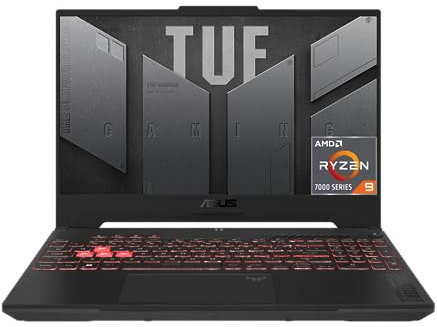 ASUS TUF A15-TUF507XI-LP061W PC portatile Gamer 15 Full HD 144Hz (AMD Ryzen 9 7940HS, GeForce RTX 4070, 16G RAM, 512GB PCIe SSD) Windows 11 Tastiera retroilluminata AZERTY francese RGB 1 Zona
