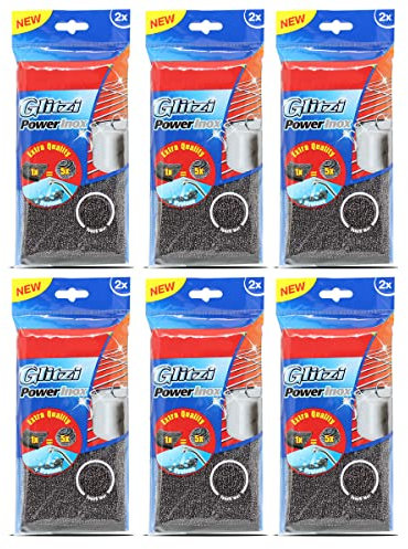 JUANIO Juego de 15 Paquetes de 2 Esponjas de Doble Cara,Estropajo rascador de Acero Inoxidable,Fregona metálica powerinox,Estropajo metálico Inoxidable, Accesorio de Limpieza de Cocina, lavavajillas