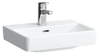 LAUFEN PRO S Handwaschbecken, ohne Hahnloch, mit Überlauf, 450x340mm, H815961A001091, Farbe: Weiß