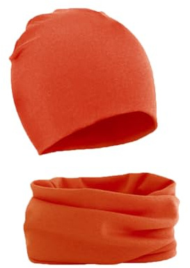 MAKFORT Loop Kinder Mit Beanie Mütze Kinder Baumwoll Schals Baby Schals Winter Loop Schal Junge Und Mädchen