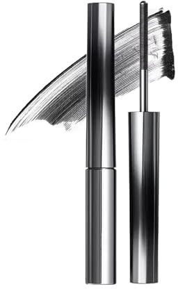 Iron Wand Mascara,3D Doll Mascara, 3D Curling Eyelash Iron Mascara, Iron Strong Mascara, Natural Thickening Lengthening Long Lasting Bristleless Mascaras, Non-Clumping, Smudge Proof (Black)