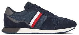 Tommy Hilfiger Sneaker Runner Hombre Low Top, Azul (Desert Sky), 42 EU