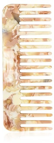 ALLY-MAGIC Wide Tooth Comb Large Hair Detangling Comb No Handle Detangler Combs for Curly Wet Dry Thick Curly Wavy Hair Y4-FXFS (Apricot)