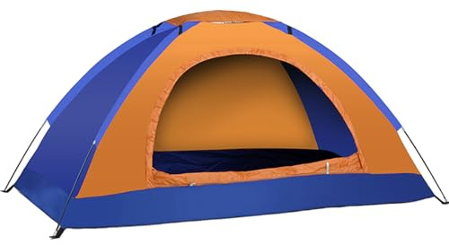 Tente de camping ultralégère en tissu Oxford 210D imperméable avec sac de transport, imperméable et facile à installer pour la randonnée, la randonnée (1 personne)