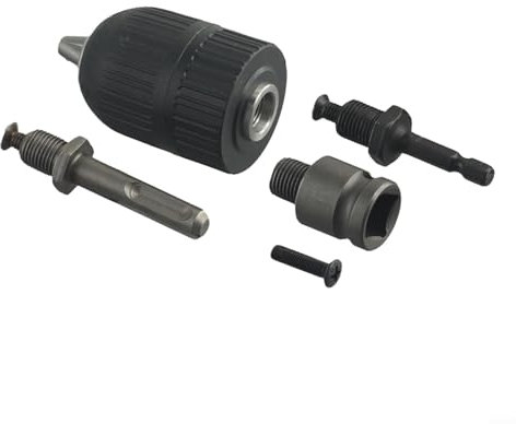 Zeroupshop 5 Stück 2 bis 13 mm Elektro-Bohrfutter, mit einzigartiger patentierter Verriegelungsfunktion, selbstsicherndes Schnellspannfutter, Sechskant-SDS-Adapter