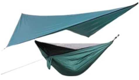 Outdoor-Camping-Hängematte mit Baldachin und Moskitonetz, leicht, Fallschirmtuch, Hängematten-Set, automatische Anti-Moskito-Zelt-Hängematte