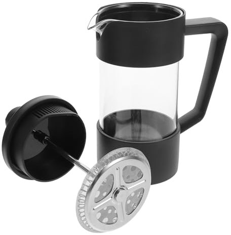 TEHAUX Cafetera de Vertido Manual Cafetera de Vidrio de Borosilicato para Acampar Viajes Francesa