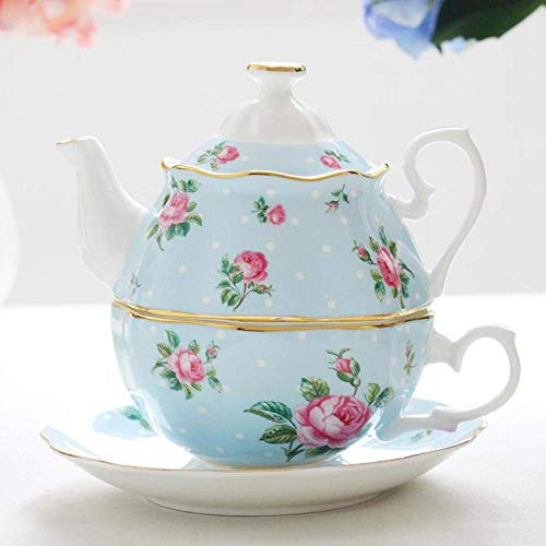 Service à thé Anglais de l'après-midi, Tasse à café en Porcelaine Anglaise, théière en céramique européenne, Ensemble de Tasses Individuelles, Cadeaux-D (E)