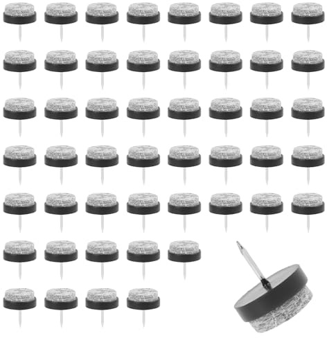 Filzgleiter Stuhl Set, 50 Stück - Profi Möbelgleiter zum Nageln, Ø 22 mm, aus weichem Filz und ABS, rutschfest und Verschleißfest, Ideal für Laminat, Parkett und Fliesen