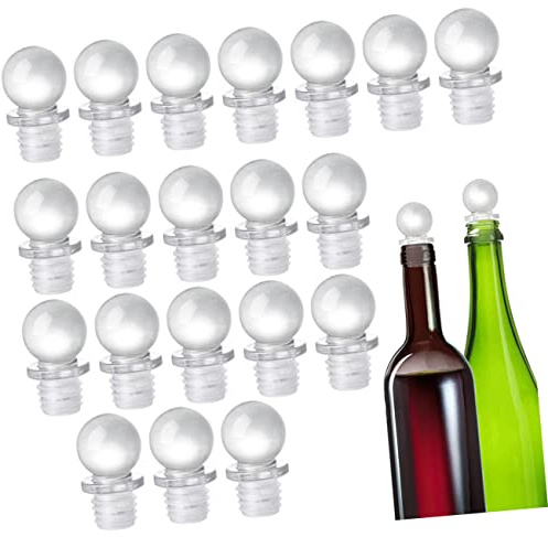 Veemoon 20pièces Bouchon à Bille Verre Pour Bouteilles Bouchons Distributeurs Décoratifs Pour Récipients Huile Parfum Pratiques Et Réutilisables