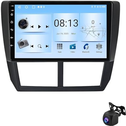 Android 13 Autoradio touchscreen per Subaru Forester Impreza 2007-2013 navigatore satellitare ricevitore audio integrato schermo touchscreen HD da 9 Bluetooth GPS CarPlay Android Auto(T 4G+WIF)