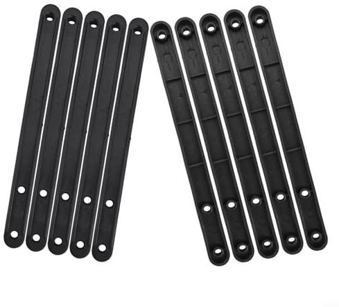 Schubladenschienen aus Kunststoff, 180/235/298 mm, ausziehbare Schubladenschienen, Schrank, Schubladenführungen, Weiß, Schwarz, Braun, 180 mm, 10 Stück