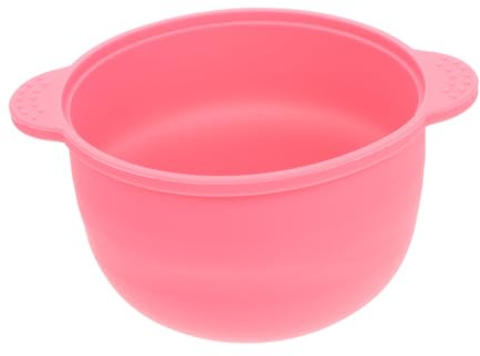PRETYZOOM Innentopf Silikon zum Wachsschmelzen für Wachserhitzer Wachsschmelzbehälter mit Griff Hitzebeständige Wachsschale Rosa für Zuhause und Salon