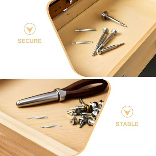 WEKADRIN Clous Invisibles à Double Tête pour Plinthes Fer Galvanisé Lot de 100 set de Pièces avec 1 Manchon de Pose Clous Doubles pour Moulures sans Joint Fixation Rapide pour