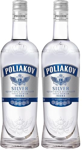 POLIAKOV Vodka Silver 70 cl - 37,5% vol. (Lot de 2)
