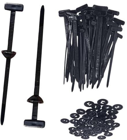 100 PcsCable Tie Buckle,Heavy Duty Self-Locking Nylon Zip Ties with Buckle for Automotive Repair,Wire Bundling,Home Organisation and DIY Fastening