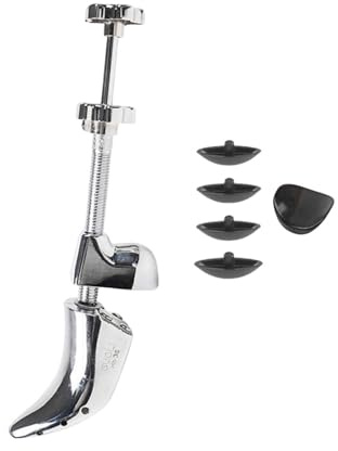 UxicRuya para Zapatos Metálica con Cuerpo de Aluminio Pulido Estira Calzado Ajustando Anchura Soporte Ergonómico Accesorio para Hombres Mujeres Hogar y Trabajo, Doble Eje