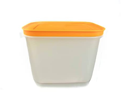 TUPPERWARE Gefrier-Behälter 1,1 L weiß orange Eiskristall hoch Eis-Kristall P 17852