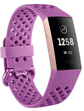 Fitbit Charge 3, Tracker Avanzato per Fitness e Benessere Unisex Adulto, Resistente all'acqua fino a 50m, Lampone, Taglia Unica