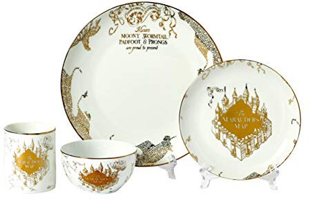 HARRY POTTER Marauder's Map 16-Piece Porcelain Dinnerware Set