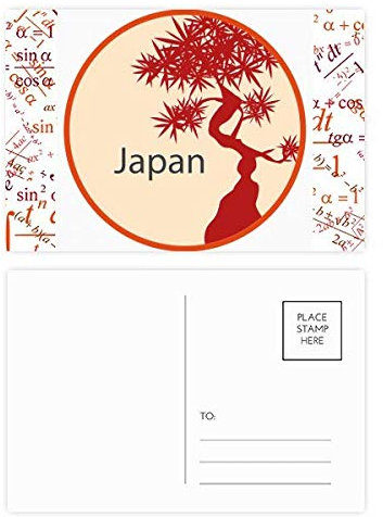 Japan Culture Postkarten-Set, Motiv: roter Baum, 20 Stück