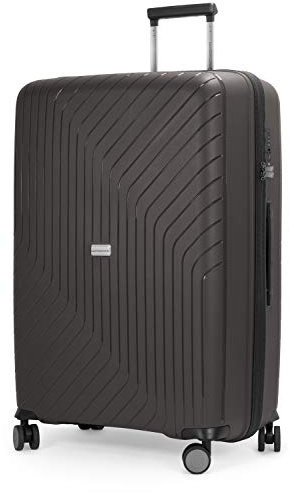 Hauptstadtkoffer TXL - Großer Hartschalen-Koffer, TSA, 4 Doppel-Rollen, Trolley, Rollkoffer, Reisekoffer, EXTRA LEICHT, 75 cm, 119 Liter, Titan
