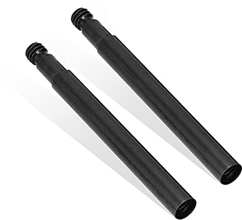 Removable Valve Tubes Tools, 2 Pcs 60mm Aluminum Alloy Bike Presta Valve Extender for Inner Tyre Valves Extension(Black)