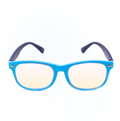 DefenderShield Blue Light Blocking Glasses Kid Series for Computer, Mobile, Gaming, Sleep - Anti Eye Strain, Headache (50% Amber)
