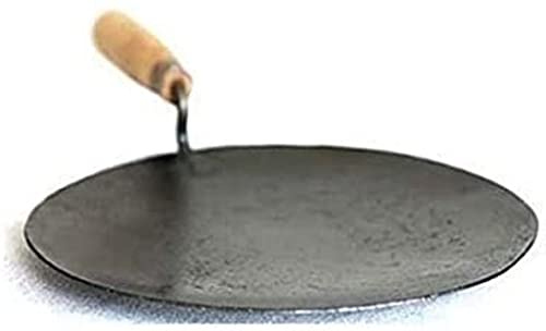 10 Iron Tawa Cookware Roti Maker chapati Maker Kitchen Tool Iron Tava with Wooden Handle