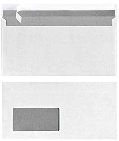 Herlitz Briefumschläge DIN lang haftklebend (mit Fenster | 250 Stück)